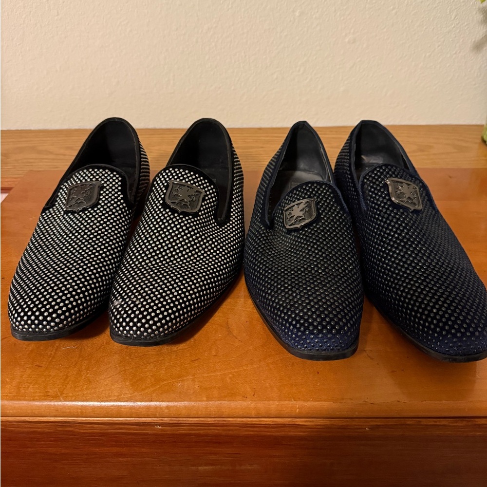 Stacy Adam’s Men's Swagger Studded Slip On loafers - 2 pairs